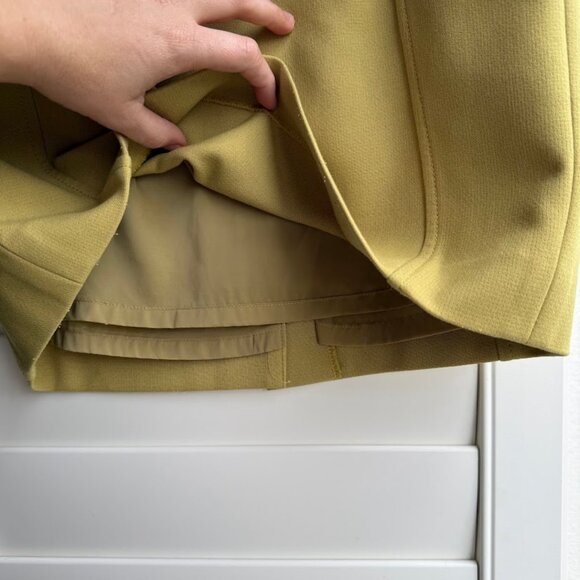Halogen Pastel Yellow Structured Mini Pencil Skirt size 2 petite - Picture 7 of 9